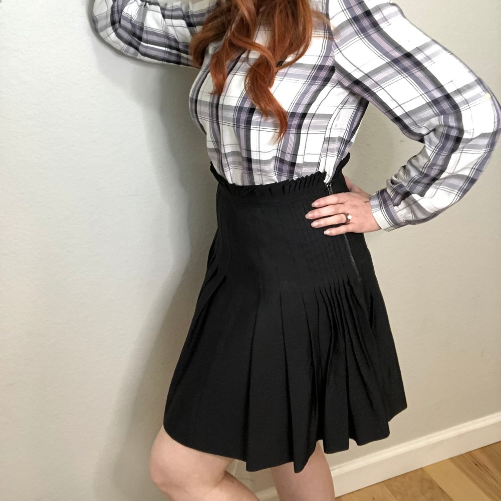 Zac Posen for Target black paper bag waist skirt